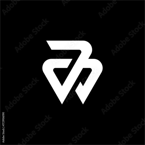 A powerful and sophisticated WB Monogram Logo that conveys innovation and forward movement. This design is great for creative agencies, financial services, or IT consulting.