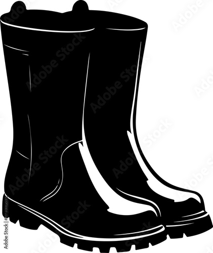 Wellies silhouette vector illustration