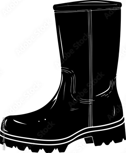 Wellies silhouette vector illustration