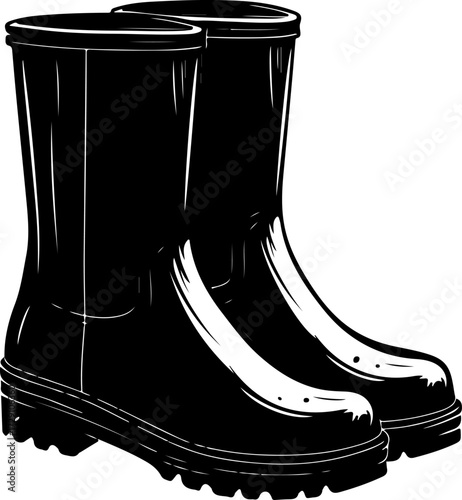 Wellies silhouette vector illustration