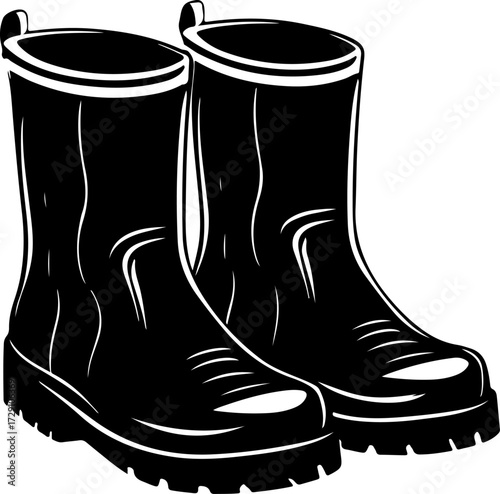 Wellies silhouette vector illustration