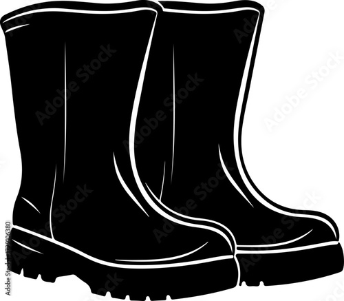 Wellies silhouette vector illustration