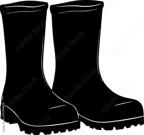 Wellies silhouette vector illustration