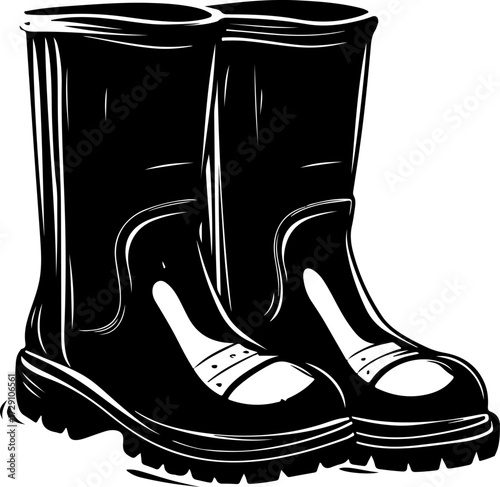 Wellies silhouette vector illustration