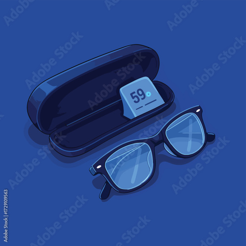 Vision Correction Stylish Eyeglasses with a Case and Prescriptive Lens Details