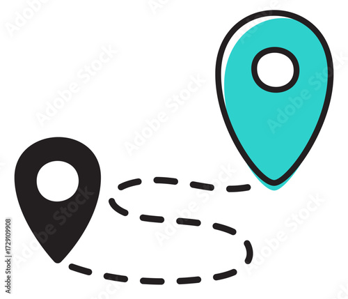 Route from starting point to destination