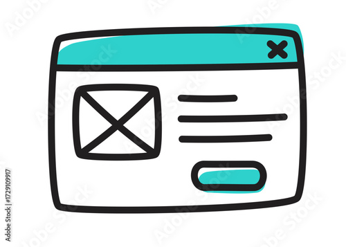 Wireframe layout for web page design