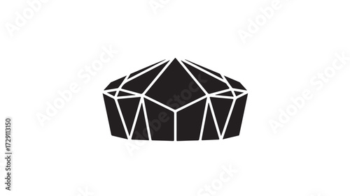 Striking abstract geometric shape with bold lines and minimalist aesthetic, perfect for modern designs, logos, and creative projects delivering a modern edge and visual appeal