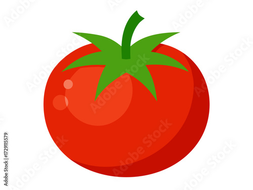 Vector art of fresh tomato, healthy food concept illustration