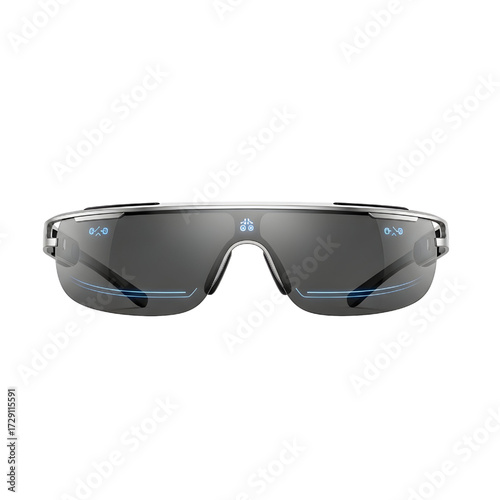 Futuristic smart glasses isolated on white background
