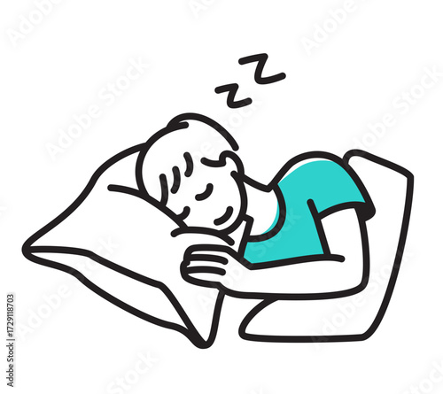 Man sleeping in bed