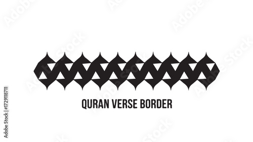Elegant Islamic geometric border design symbolizing faith and tradition, perfect for sacred texts and cultural projects