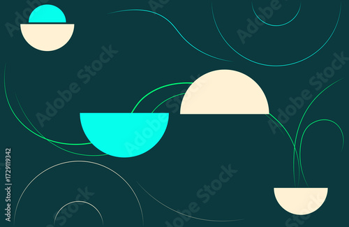Boho minimal blue ocean fresh morning poster