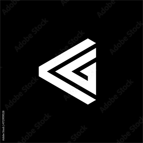 This sleek and futuristic CG or GC Monogram Logo combines a clean aesthetic with a sense of innovation. It's an ideal choice for professional consulting firms, security services, or cutting-edge compa