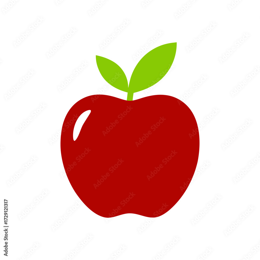 Fototapeta premium red apple vector illustration