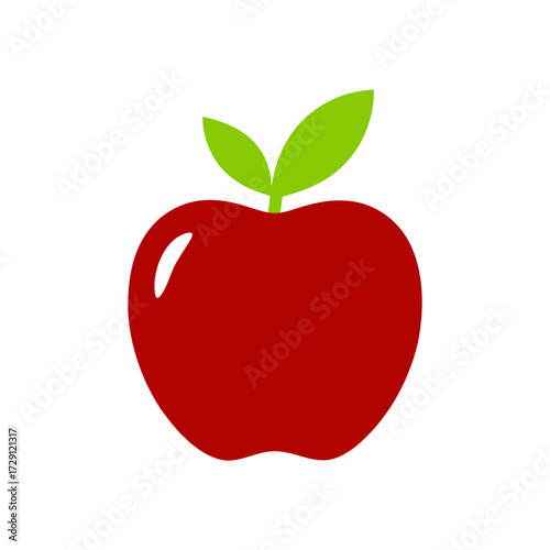 red apple vector illustration