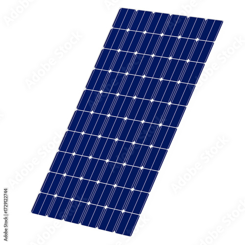 3d render solar panel photovoltaic energy with transparent background