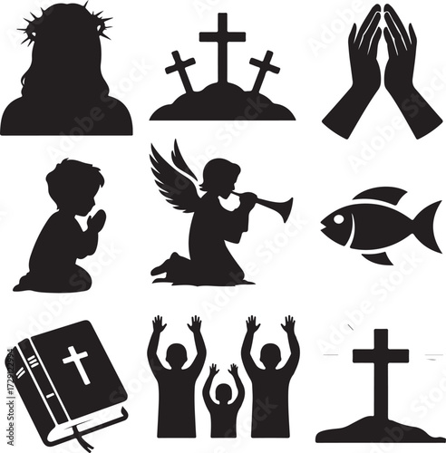 Faith, Cross and Holy Worship Icons