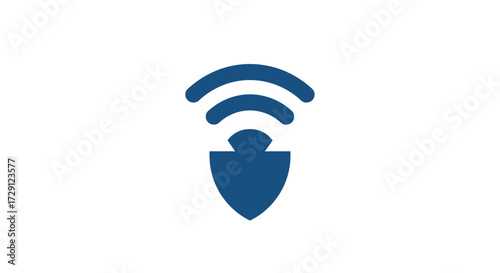Digital shield safeguarding network signals, wireless protection and security network concept