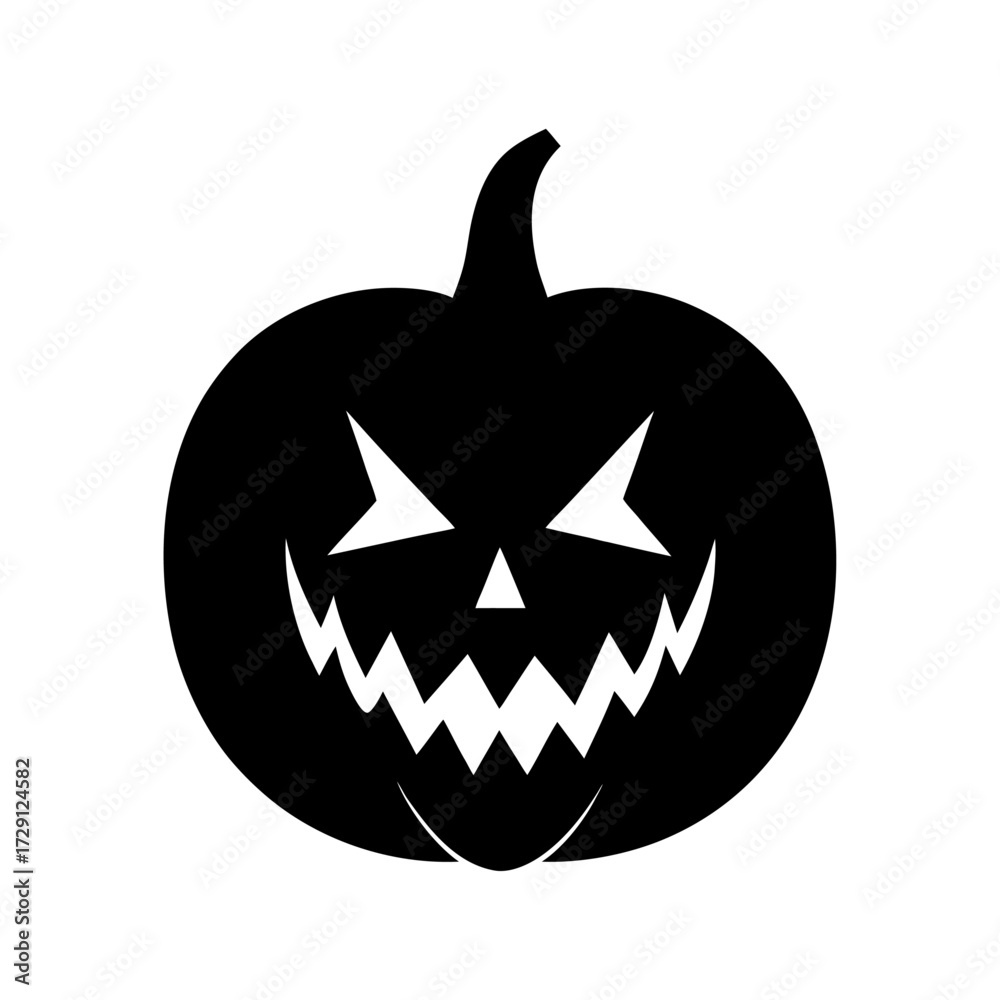 Fototapeta premium Vector silhouettes of a large pumpkin