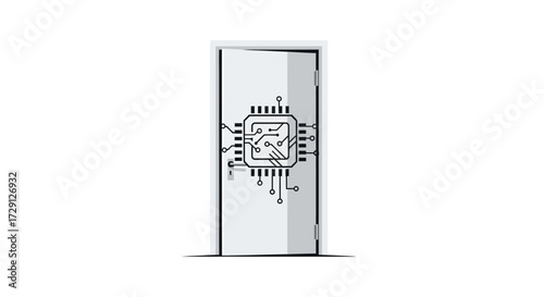 Digital Gateway a concept of entering the future with a processor doorway technology