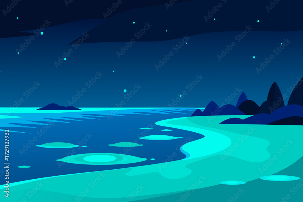 Fototapeta premium night in the sea