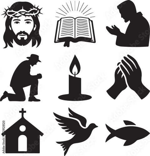 Religious Worship Symbols and Icons Pack