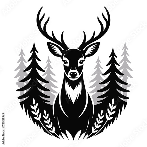 deer head vector