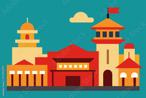 vector illustration of a church