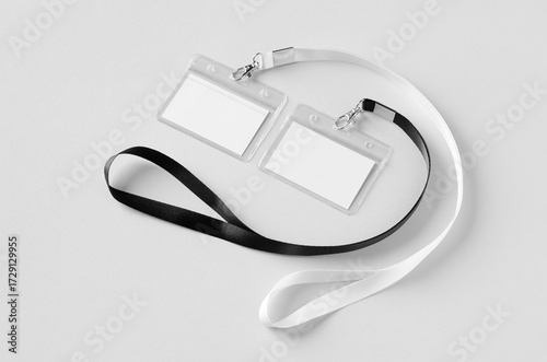 Fotografía ID Card holder mockup with lanyard, horizontal