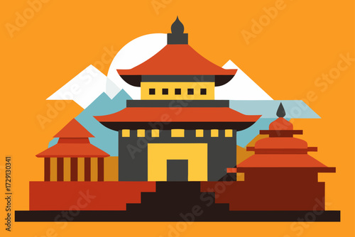 vector illustration of a castle