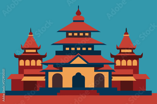 vector illustration of a castle