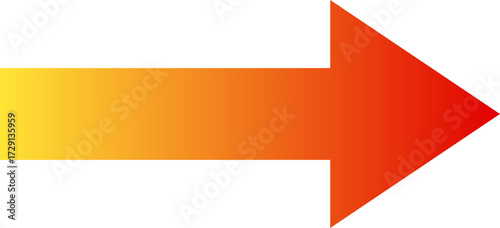 Bright orange and yellow gradient arrow pointing right