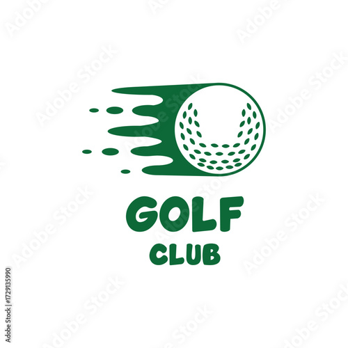 golf club logo flying ball sport tournament illustration