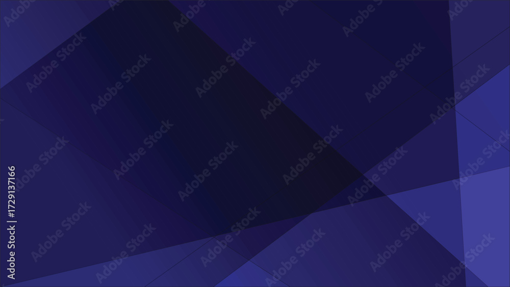Obraz premium A modern abstract design featuring overlapping geometric shapes in various shades of deep blue, creating a sense of depth and mystery.