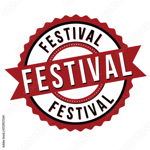 Festival label or stamp