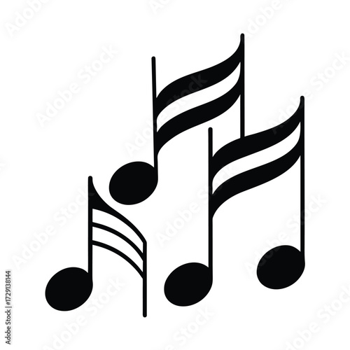 music note bundle icon design for web and social work