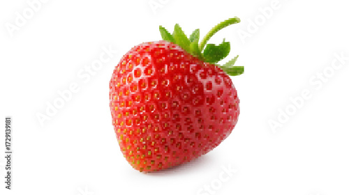 Strawberry in pixel art