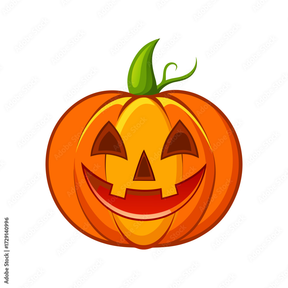 Fototapeta premium halloween pumpkin isolated on white
