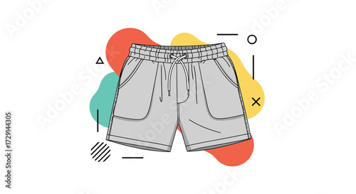 Comfortable and stylish grey shorts with a drawstring waist for everyday wear.