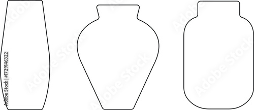 Art & IllustrationBottle and jug icon set.Bottle and jug silhouette collection. Oil, potion, alcohol, perfume black and outline bottle silhouette.Different icon set of bottle and jug shapes.