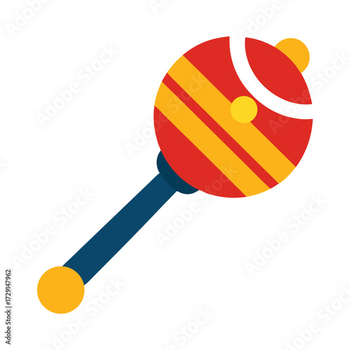 Colorful striped baby rattle toy