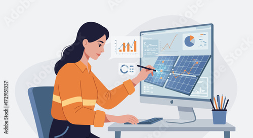 Streamlined Business Solutions: Modern Flat Design for Digital Strategy