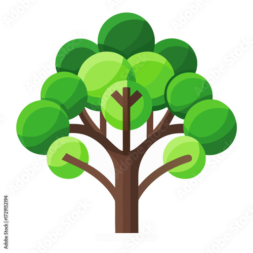 green tree vector illustration
