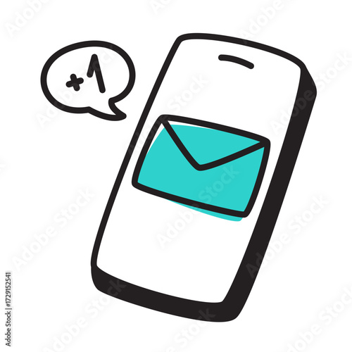 New message on smartphone screen