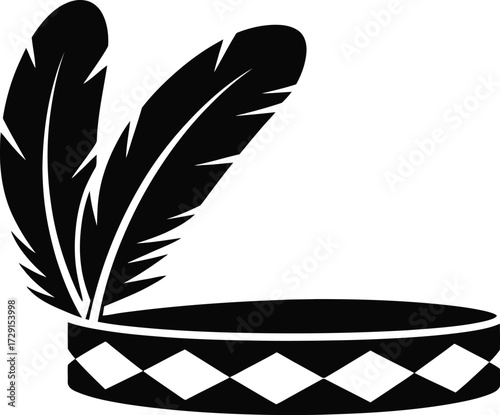Feathered headdress tribal band feathers native american