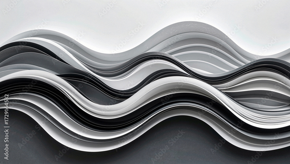 Obraz premium Layered Paper Waves