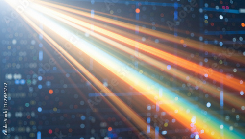 Light Beams with Bokeh and Grid