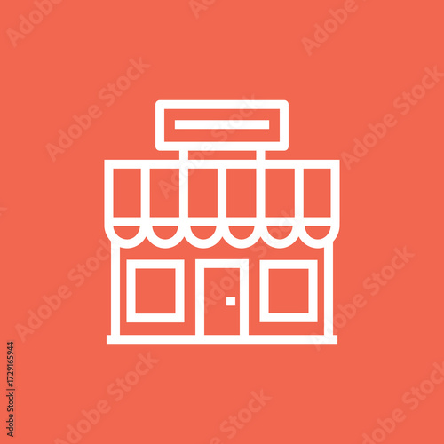 vector illustration of a shop window with shopping bags