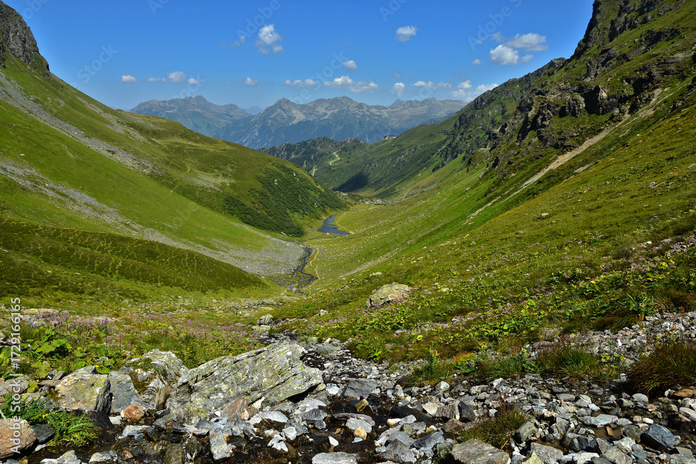 Obraz premium Seressee im Novatal; Montafon; Vorarlberg; Österreich